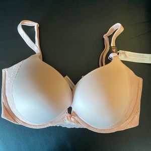 Body by Victoria push up bra-pink with lace NWT 36DDD